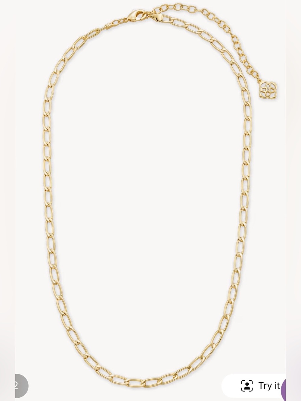 Kendra Scott Merrick Chain Necklace on Gold NWT